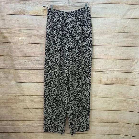 Talbots Pure Silk Lined Pants Black Side Zip - Picture 5 of 11